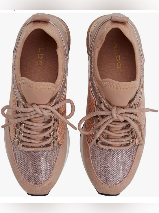 Aldo Shoes - Aldo Blush Pink Metallic Accent Women's Sneaker